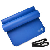 Maxbell Maxbell Yoga Mat 10mm Non Slip Fitness Pilates Exercise Pad Work Out Mats Dark Blue