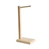 Maxbell Purse Holder Multipurpose Wood Jewelry Holder for Countertop Retail Showroom light brown