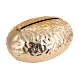 Maxbell Tissue Box Holder Egg Shaped Novelty Sturdy Stylish for Hotel Bathroom Decor Gold