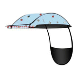 Maxbell Electric Motorcycle Canopy Cloth Easy to Install Universal Sunshade Umbrella Blue