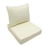 Maxbell Outdoor Deep Seat Cushion Set Universal Furniture Patio Chair for Couch Sofa White