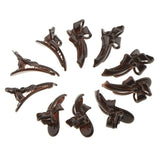 Maxbell Maxbell 10 Piece Cute Acrylic Bow Hair Barrettes Clips Hairpins for Girls Coffee