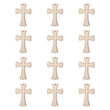 Maxbell 12Pcs Wooden Crosses for Crafts Hanging Cross Ornament for Doors Card Making Style A