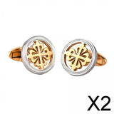 Maxbell 2xLuxury Dress Shirt Cuff Links Unisex Cufflinks for Wedding Banquet Groomsmen