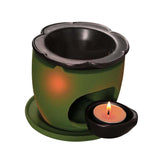 Maxbell Essential Oil Burner Censer Scented Wax Melt Burner for Office Balcony Porch