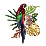 Maxbell 2D Metal Parrot Wall Decor Ornament for Yard Housewarming Gift Swimming Pool