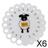 Maxbell 6xKnitting Knit Needle Gauge Ruler Measure