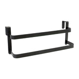 Maxbell over The Door Towel Rack Space Saving Organizer for Bathroom Washcloths Door Black