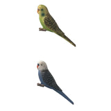 Maxbell 2Pieces Miniature Animals Birds Model Figurine Statue Scupltue Toy Parrot