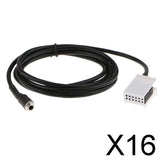 Maxbell 16x12Pin to 3.5mm Female AUX Input Adapter Cable for VW Passat Golf 6 RCD510