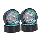 Maxbell 4Pcs 1.3 inch RC Wheel Rim Hub for 1:18 1:24 RC SCX24 Vehicle Crawler Car Multicolor