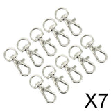 Maxbell 7xPhenovo 10pcs Swivel Trigger Snap Hooks Silver 12mm x 30mm