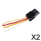 Maxbell 2xCar Automotive Truck 4 Pin 12V 80 Amp SPDT NC Relay and Harness Socket