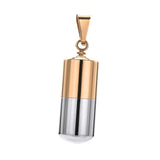 Maxbell Stainless Steel Tube Pendant Necklace Hollow Case Capsule, for Ashes