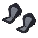 2 Pieces Adjustable Padded Canoe Boat Kayak Seat with Detachable Backrest