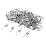 Maxbell 2x100Pcs Fishing Interlock Snap Safety Snap Fishing Swivels Snap 1.4x0.5cm