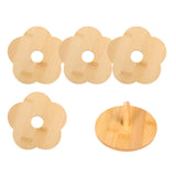 Maxbell Coffee Table Coasters with Holder Rustic Cup Pads for Indoor Outdoor Hot Pot 4pcs and 12cm