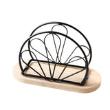 Maxbell Napkin Holder Upright Stand Tissue Dispenser for Picnic Buffet Dinner Tables Sector black