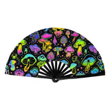 Maxbell Foldable Hand Fan Novelty Kung Fu Fan for Wedding Stage Performance Birthday Mushroom