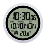 Digital Shower Clock Modern Small Wall Clock for Bedroom Living Room Silver