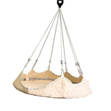 Maxbell Hanging Hammock Chair Outdoor Swing Seat for Kids for Housewarming Trip Home Beige