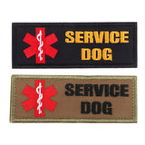 Maxbell 2pcs Service Dog  Embroidered Hook Loop Patch Fastener Sew on Patches