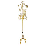 Maxbell Torso Half Body Ornament Iron Female Mannequin for Women Shop Sewing Display Gold