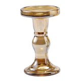 Glass Candle Holder Candlestick Candelabra for Living Room Party Holiday 8cmx14cm