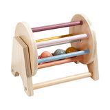 Maxbell Rolling Drum Color Sorting Wooden Rattle Rolling Toy for Kids Boys Girls