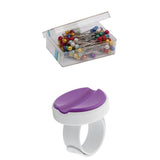 Maxbell Wrist Magnetic Pin Holder & Colorful Pearl Head Sewing Pins for Dressmaker