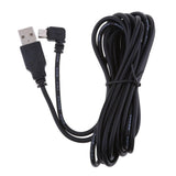 Maxbell 2Pieces 5V 2A Mini USB Charger Cable 90 Degrees Angle DVR GPS Charging Cable