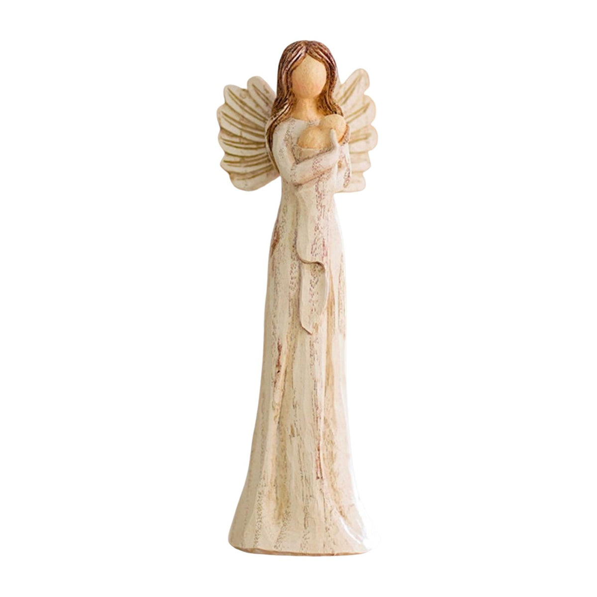 Maxbell Maxbell Angel Figurine Resin Hand Painted Decorative Artwork Collectible Girl Statue Style B
