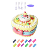 Maxbell Birthday Cake Set Interactive Toy with 12 Clays for Preschool Birthday Gifts Pink