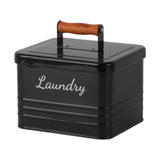 Maxbell Laundry Pods Storage Container with Lid for Apartment Laundry Room Wash Room Black