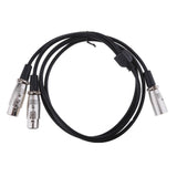 Maxbell XLR Cable 1 Male to 2 Female M / F Audio Cable Splitter For Microphone Mixer