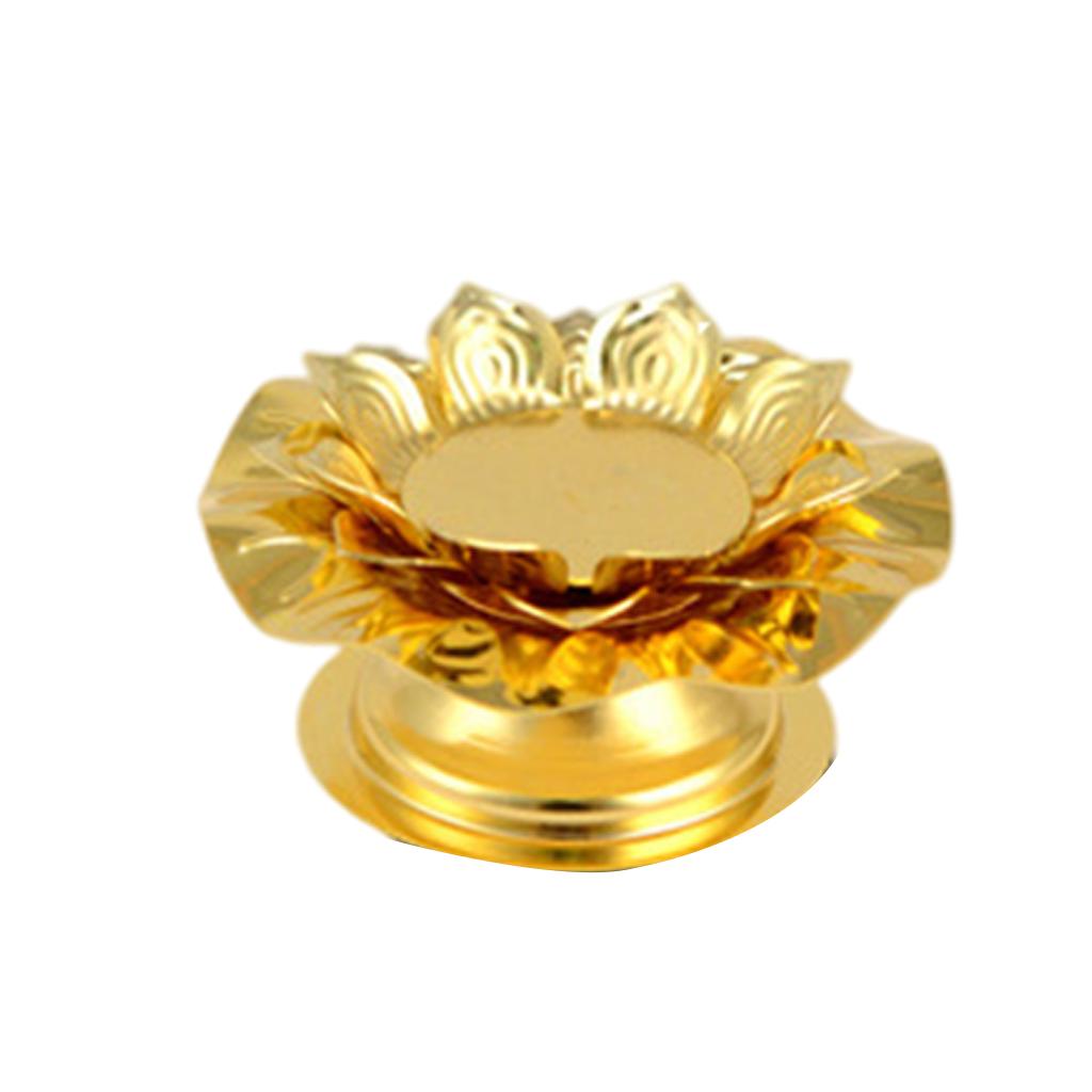 Maxbell Maxbell Ghee Lamp Holder Candle Holder Buddha Butter Lamp Holder Light Decor Golden