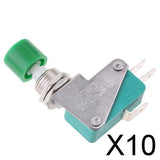 Maxbell 10xMicro Switch DS438-448 Tactile Push Button Switch 15A 125/250VAC Green