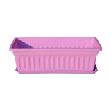 Maxbell Window Box Versatile with Tray Flower Pot for Outside Balcony Indoor Outdoor Purple
