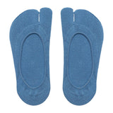 Maxbell 2xWomen 2 Toe Flip Flop Socks Women No Show Toe Socks for Loafer Shoes Sneaker Dark Blue