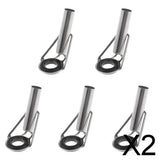 Maxbell 2x5pcs Casting Fishing Rod Guide Ring Tip Top Fitting Rod Building Part 0.55cm