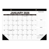 Maxbell 2026-2027 Desk Calendar Ornament Classroom Calendar for Shop Tabletop School black