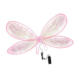 Fairy Wing Cute Glowing Butterfly Wing for Halloween Show Role Playing Pink