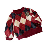 Maxbell Toddlers Sweater Soft Comfortable Washable Pullover Sweater Top for Baby Kids Red