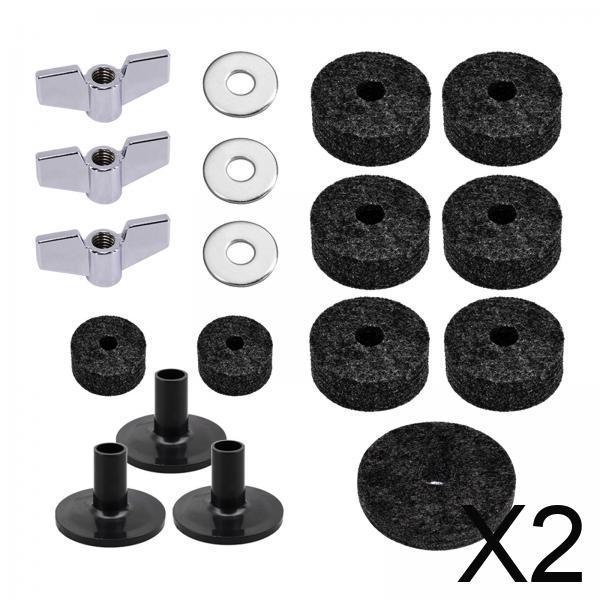 Maxbell 2xDrum Sets Replacement Cymbal Felt Washer Drum Accessories Replacement Kit