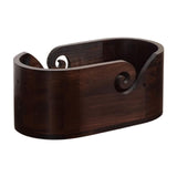 Maxbell Yarn Bowl Sturdy Wooden Yarn Ball Holder for Wife Grandmother Crochet Lovers Double Holes