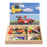 Maxbell Maxbell Magnetic Jigsaw Puzzle, Multi-functional Wooden Educational Toys Style_4