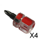 Maxbell 4xPortable Screwdriver Kit Repair Tools Transparent Handle Precision Repair Red