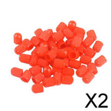 Maxbell 2x100x Plastic Car Bike Motorcycle Truck wheel Tire Valve Stem Caps HOT Red