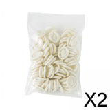 Maxbell 2xRubber Fingertips Protective Latex Finger Cots for Jewelry Cleaning Nail Art 100Pcs