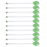 Maxbell 10x Glass Stirring Spoons Transparent Mixing Rod for Latte Hot Drinks Coffee Green